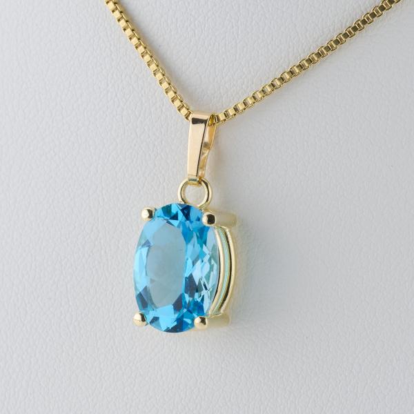 Anhänger aus 585er Gelbgold mit 5,39 ct Topas