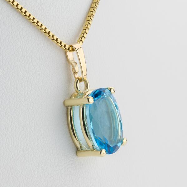 Anhänger aus 585er Gelbgold mit 5,39 ct Topas