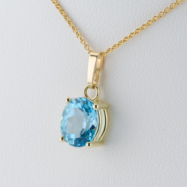 Anhänger aus 585er Gelbgold mit 3,4 ct Topas