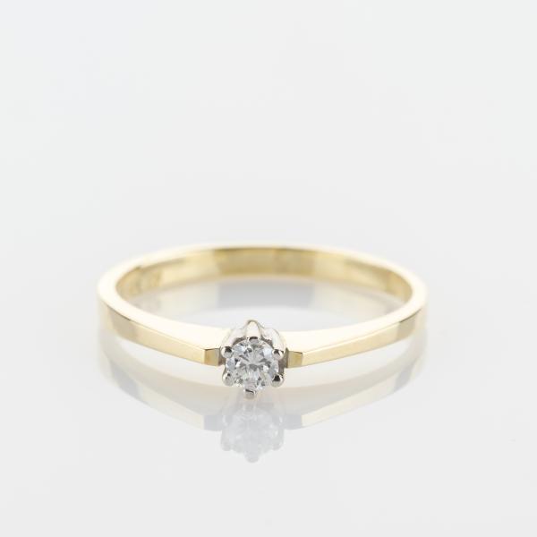 Ring in 585er Gold mit 0.10 ct Brillant
