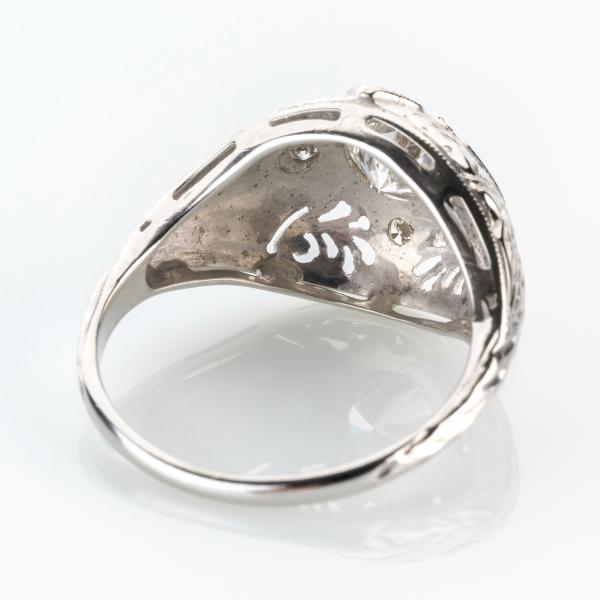 Art Deco Ring 750er Gold mit 0.58ct Brillanten