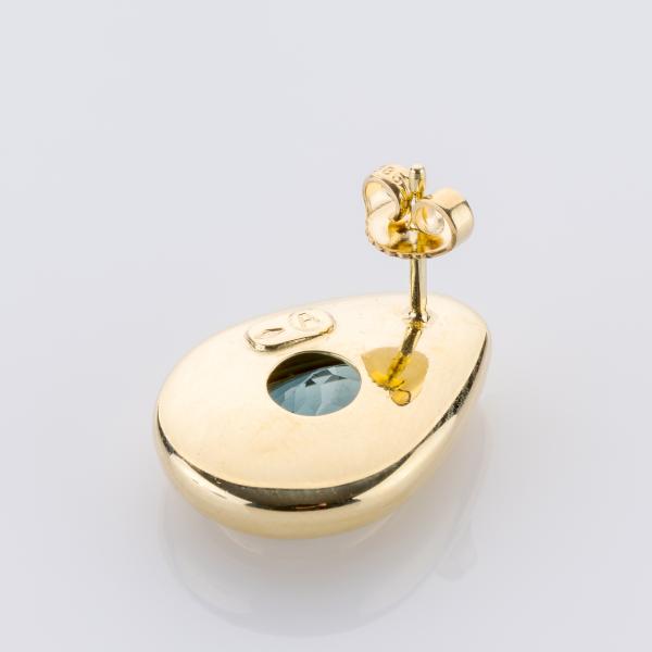 10 ct Blue Topaz Earrings in 14K Yellow Gold