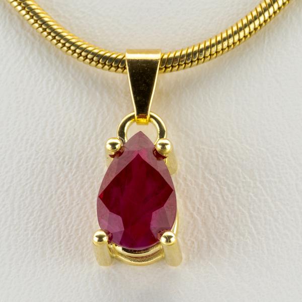 14k pendant with a 2.07ct ruby