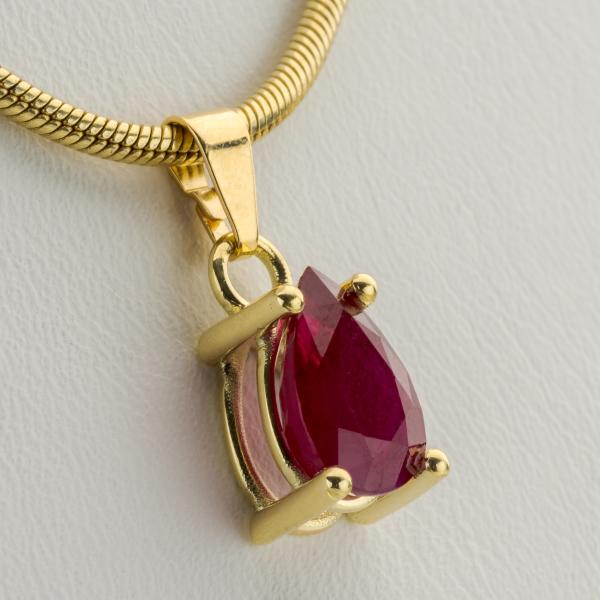 14k pendant with a 2.07ct ruby
