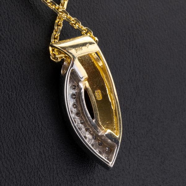 14k bicolor gold pendant with diamonds