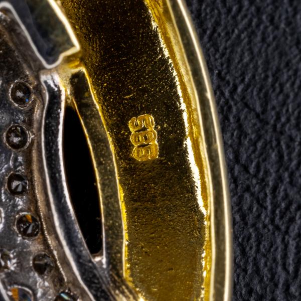 14k bicolor gold pendant with diamonds