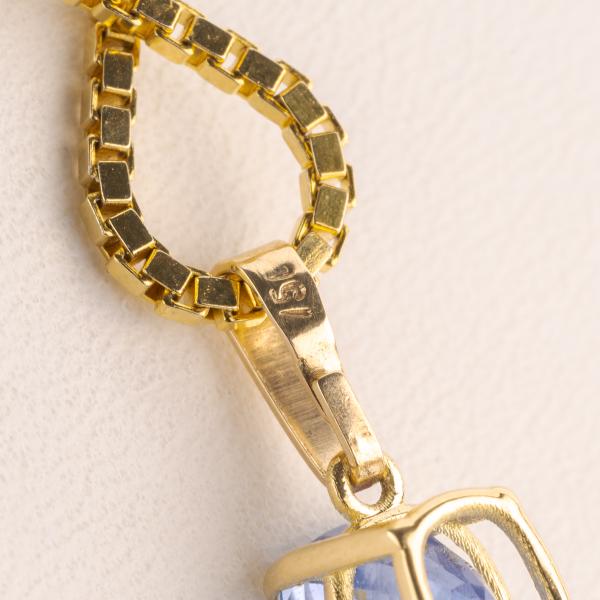 Anhänger 750er Gold mit einem 3.14ct Saphir