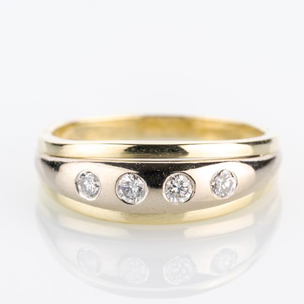 Ladies ring 14k gold with 0.22ct diamonds