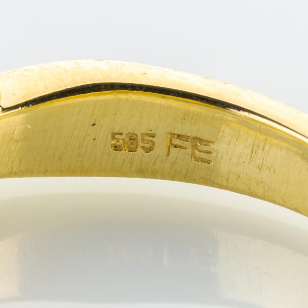 Vintage Ring (585er Gold) mit Saphiren und Brillanten