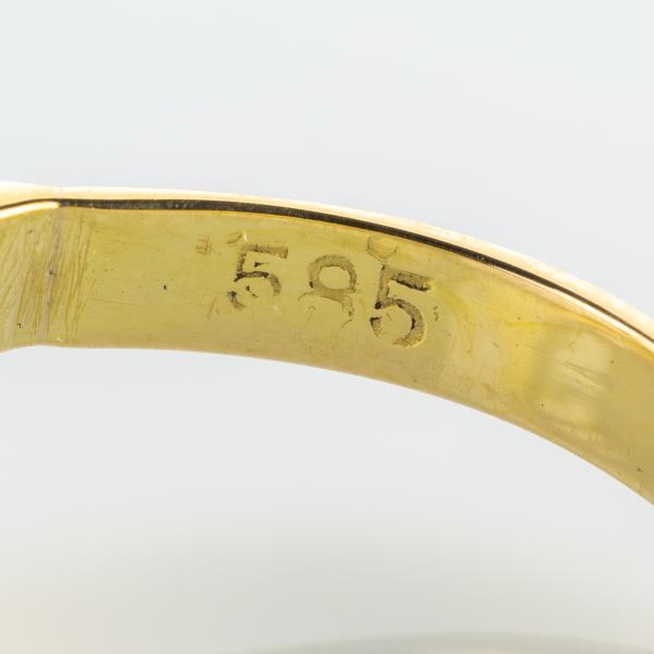 Retro Damenring (585er Gold) mit Diamant