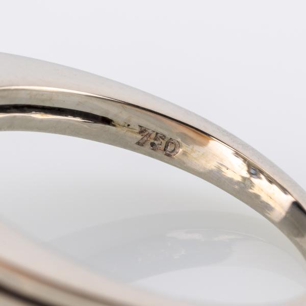 Vintage Ring 750er Gold mit Perle, 0.40ct Brillanten und 0.40ct Saphiren