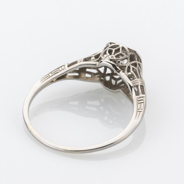 Art Deco Ring aus 585er Weißgold mit Brillant