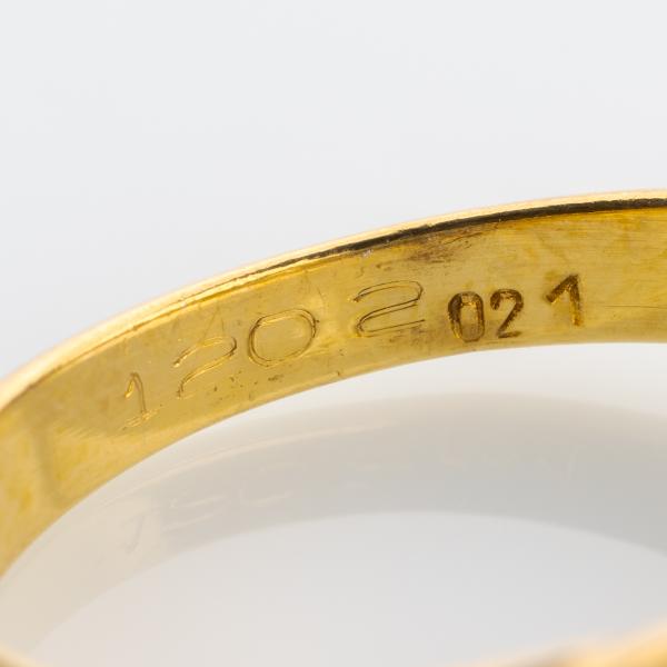 Vintage Ring aus 750er Gold mit 1.50ct Blautopas und 0.28ct Brillanten