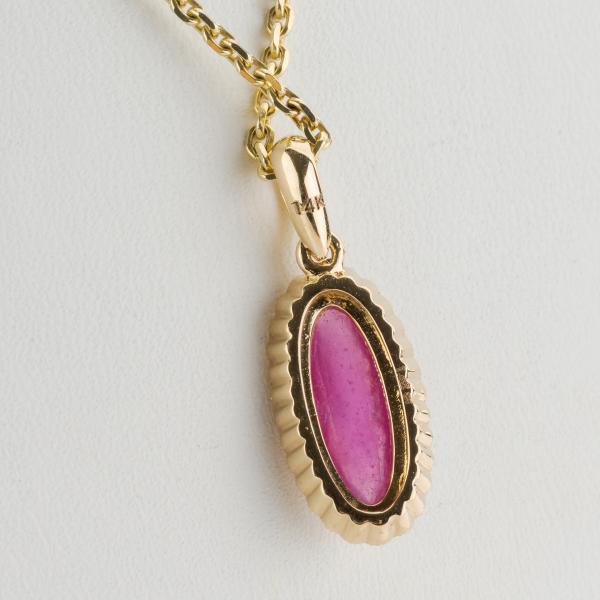 14k gold pendant with a 1.42ct ruby and 0.30ct diamonds
