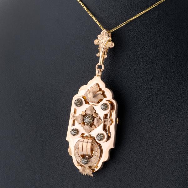 Anhänger aus 585er Rotgold mit 6 Diamanten