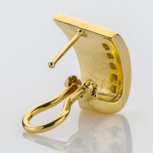 14k gold ear studs with opals and 0.24ct diamonds