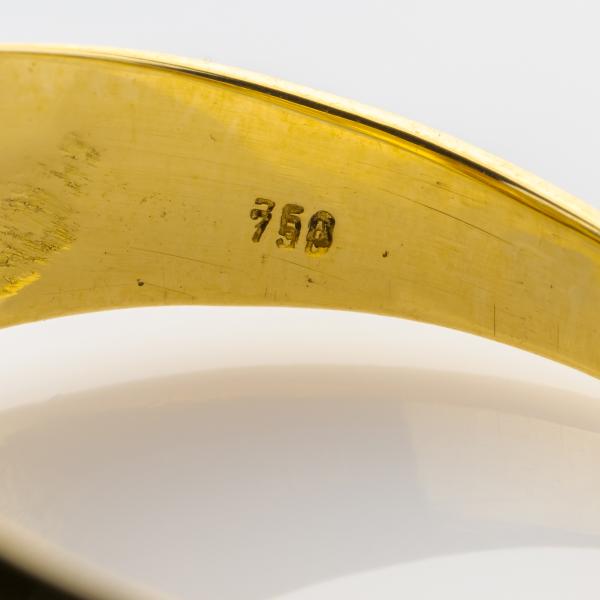 Vintage Ring aus 750er Gold mit Saphir und Brillanten