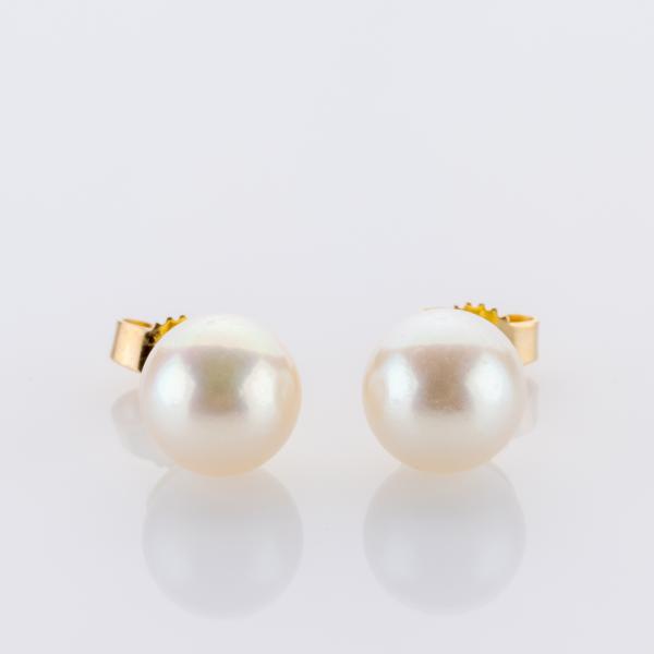 Pearl Earrings in 14K Yellow Gold