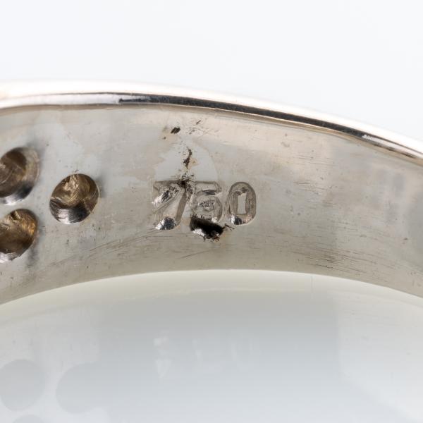 Vintage Ring aus 750er Gold mit 0.50ct Saphir und 0.28ct Diamanten