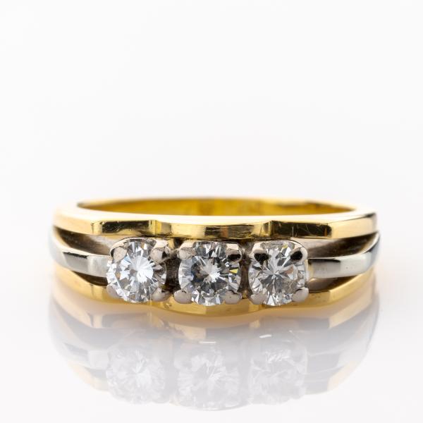 Vintage Ring aus 750er Gold mit 0.48ct Brillanten