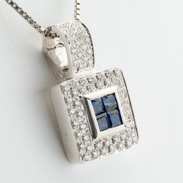 Anhänger aus 750er Gold mit  0.40ct Saphiren und 1.0ct Diamanten