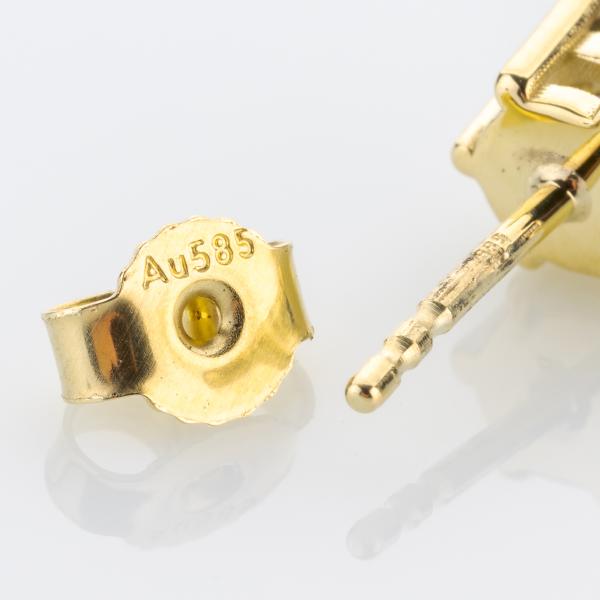 14k gold ear studs with 1.90ct diamonds
