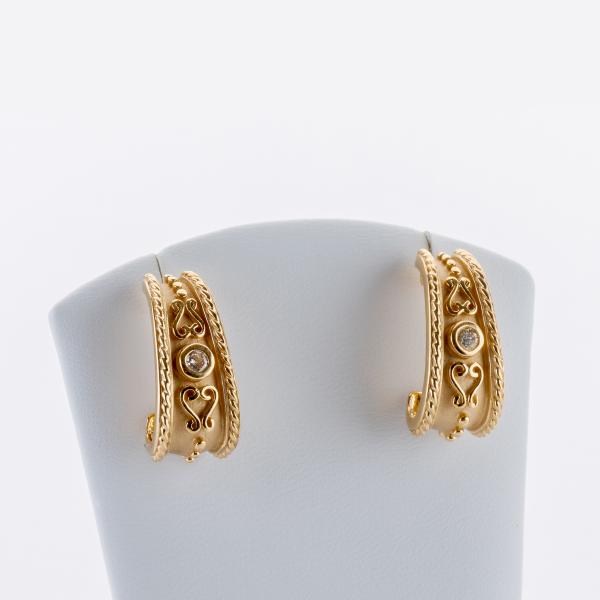 0.10 ct Diamond Earrings in 14K Yellow Gold