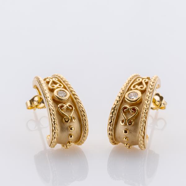 0.10 ct Diamond Earrings in 14K Yellow Gold
