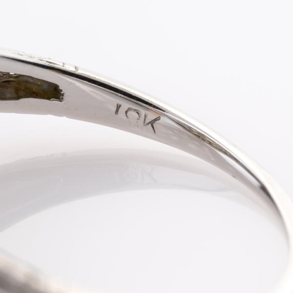 Art Deco Ring aus 750er Weißgold mit 0.10ct Brillant