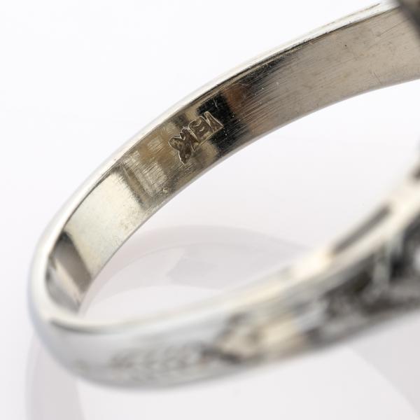 Art Deco Ring aus 750er Weißgold mit 0.20ct Brillanten