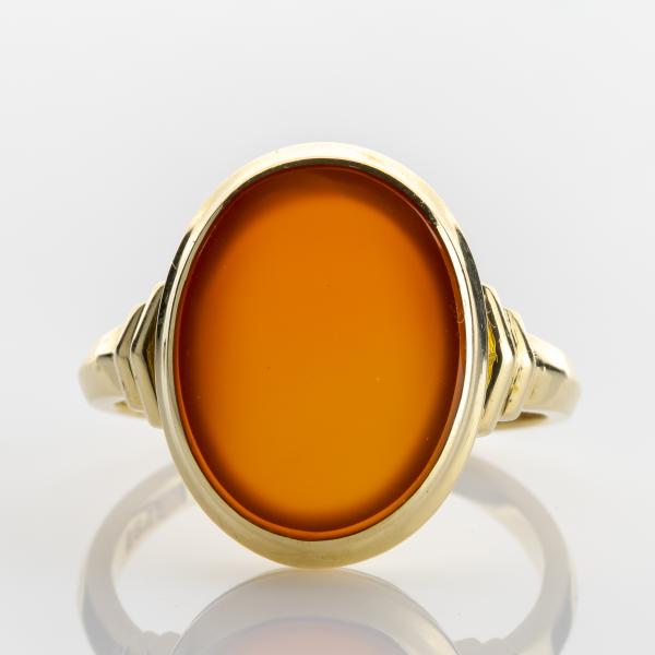 Vintage Ring aus 585er Gold mit Karneol