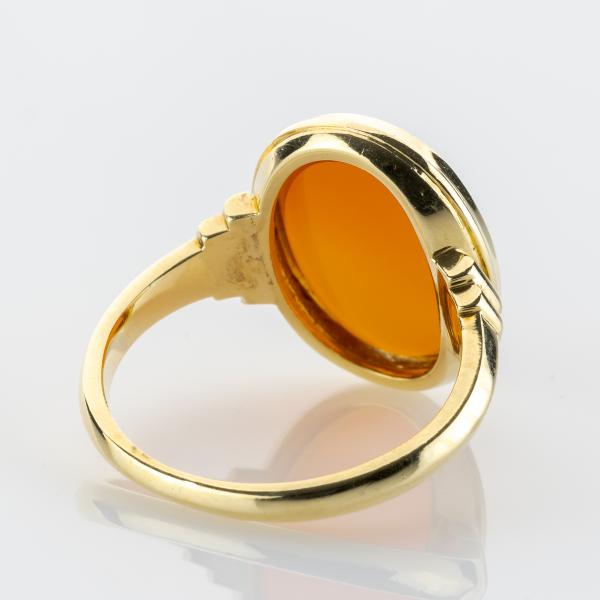 Vintage Ring aus 585er Gold mit Karneol