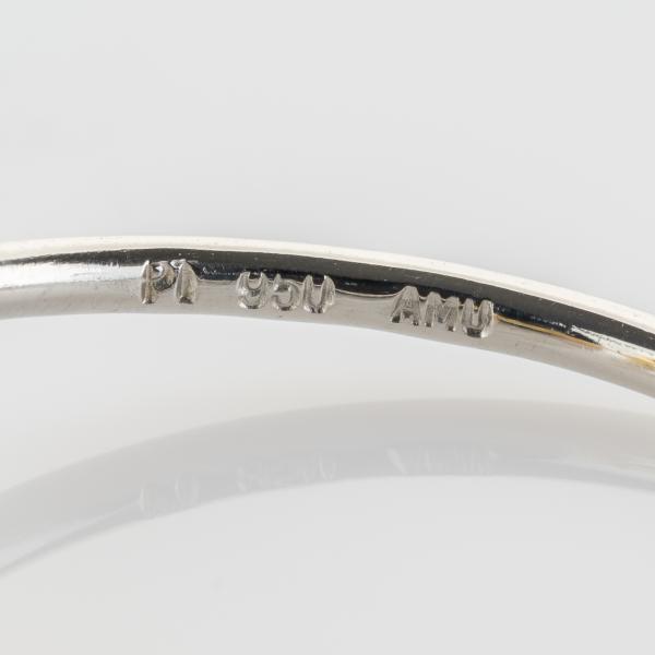 Ring mit 0.04 ct Brillant in 950er Platin & 750er Gelbgold