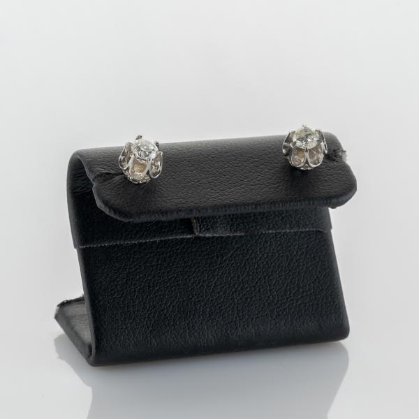 Diamond Stud Earrings in 14K White Gold with 0.40 ct