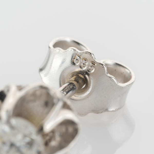 Diamond Stud Earrings in 14K White Gold with 0.40 ct