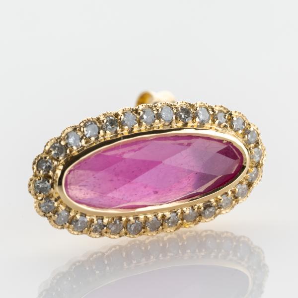 Ohrstecker aus 585er Gold mit 2.91ct Rubinen und 0.50ct Brillanten