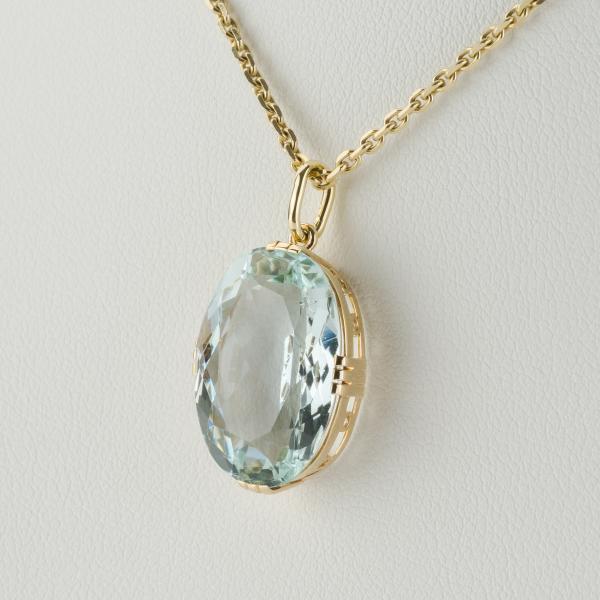 11 ct Aquamarine Pendant in 14k Yellow Gold
