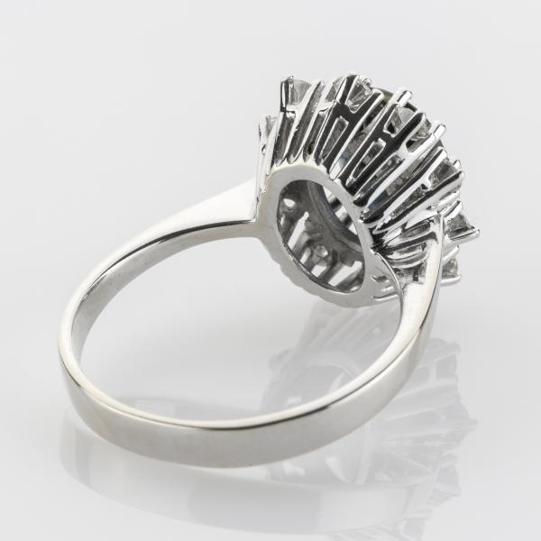 Vintage Ring aus 585er Weißgold mit 2.0ct Saphir und 0.40ct Brillanten