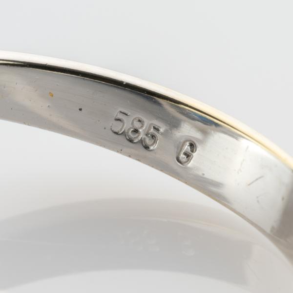 Vintage Ring aus 585er Weißgold mit 2.0ct Saphir und 0.40ct Brillanten