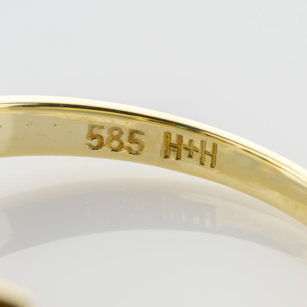 14k vintage gold ring with tourmalines and diamonds