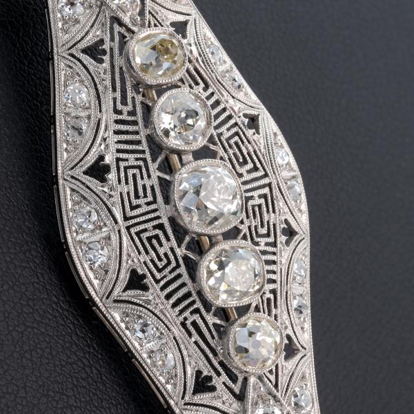 Art Deco Anhänger (Platin) mit Diamanten
