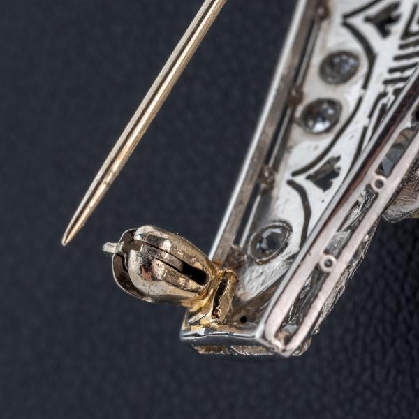 Art Deco Anhänger (Platin) mit Diamanten
