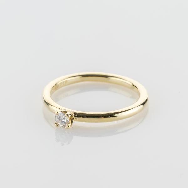 Ring aus 585er Gelbgold mit 0.10ct Brillant