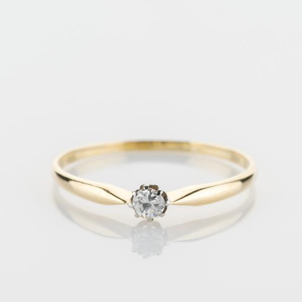 Brillantring 0.10 ct in 585er Gelbgold