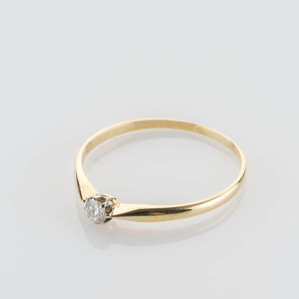 Brillantring 0.10 ct in 585er Gelbgold