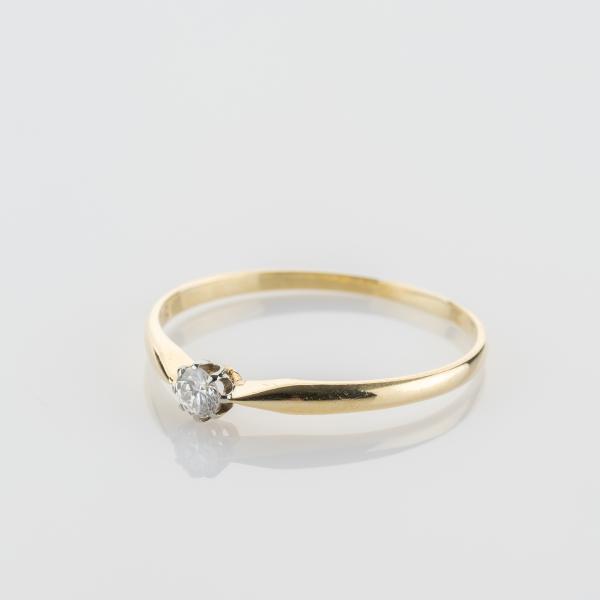 Brillantring 0.10 ct in 585er Gelbgold