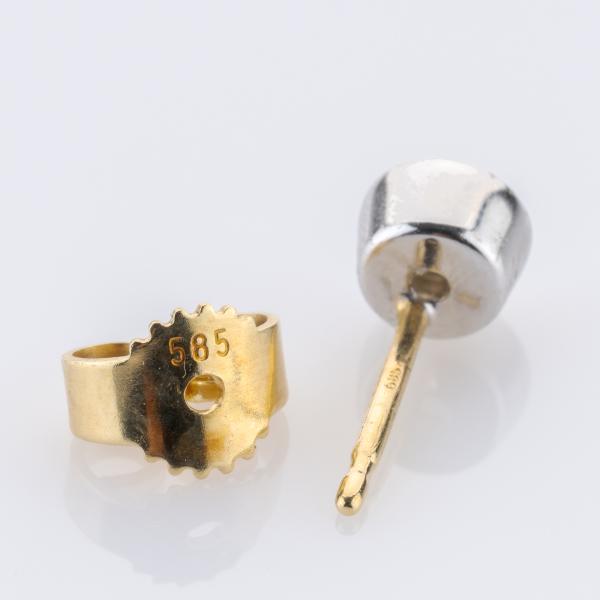 0.20ct Diamond Studs in 14K White and Yellow Gold