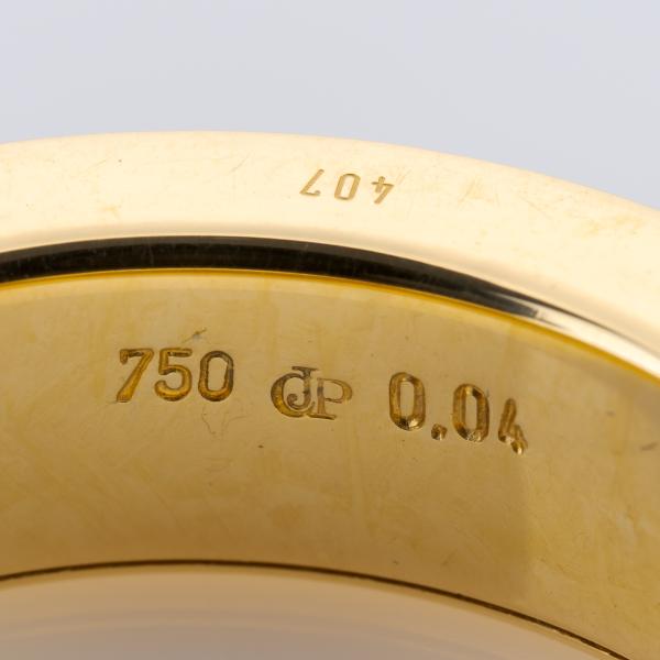 Ring aus 750er Gelbgold mit Keramikinlay und 0.04ct Diamant