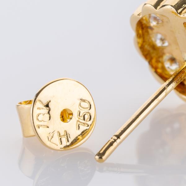 Ruby and Diamond Earrings in 18K Yellow Gold