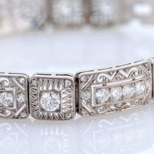 Art Deco Armband (Platin) mit 3.50ct Diamanten